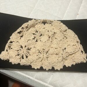 Crocheted skull cap beanie